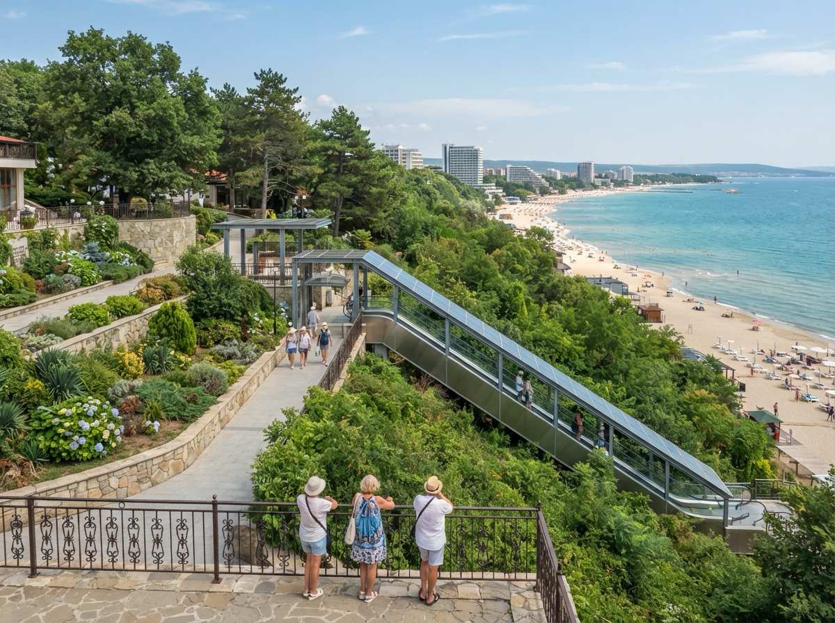 Верхняя терраса и Эскалатор к морю (Панорамы и Релакс)