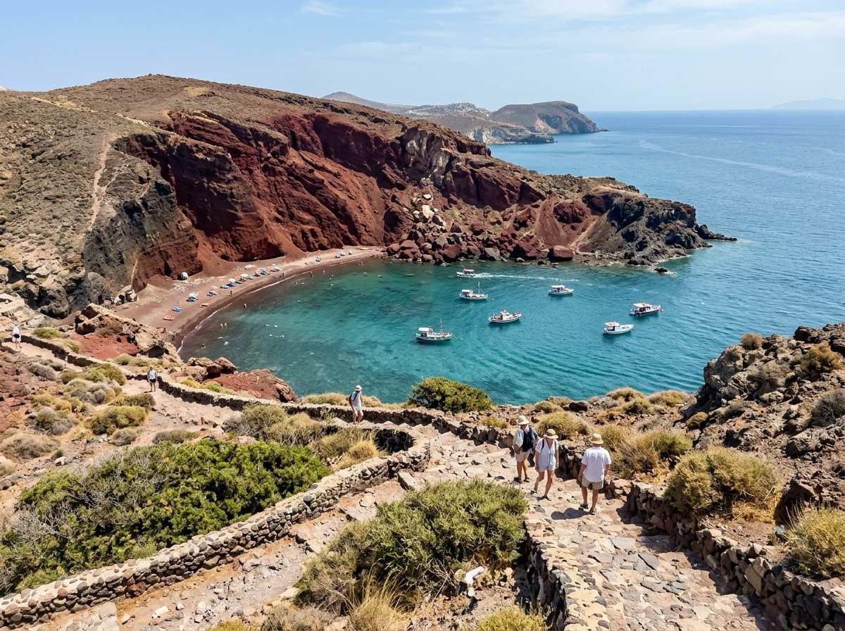 Камари, Красный пляж и Акротири (Археология и Контрасты)