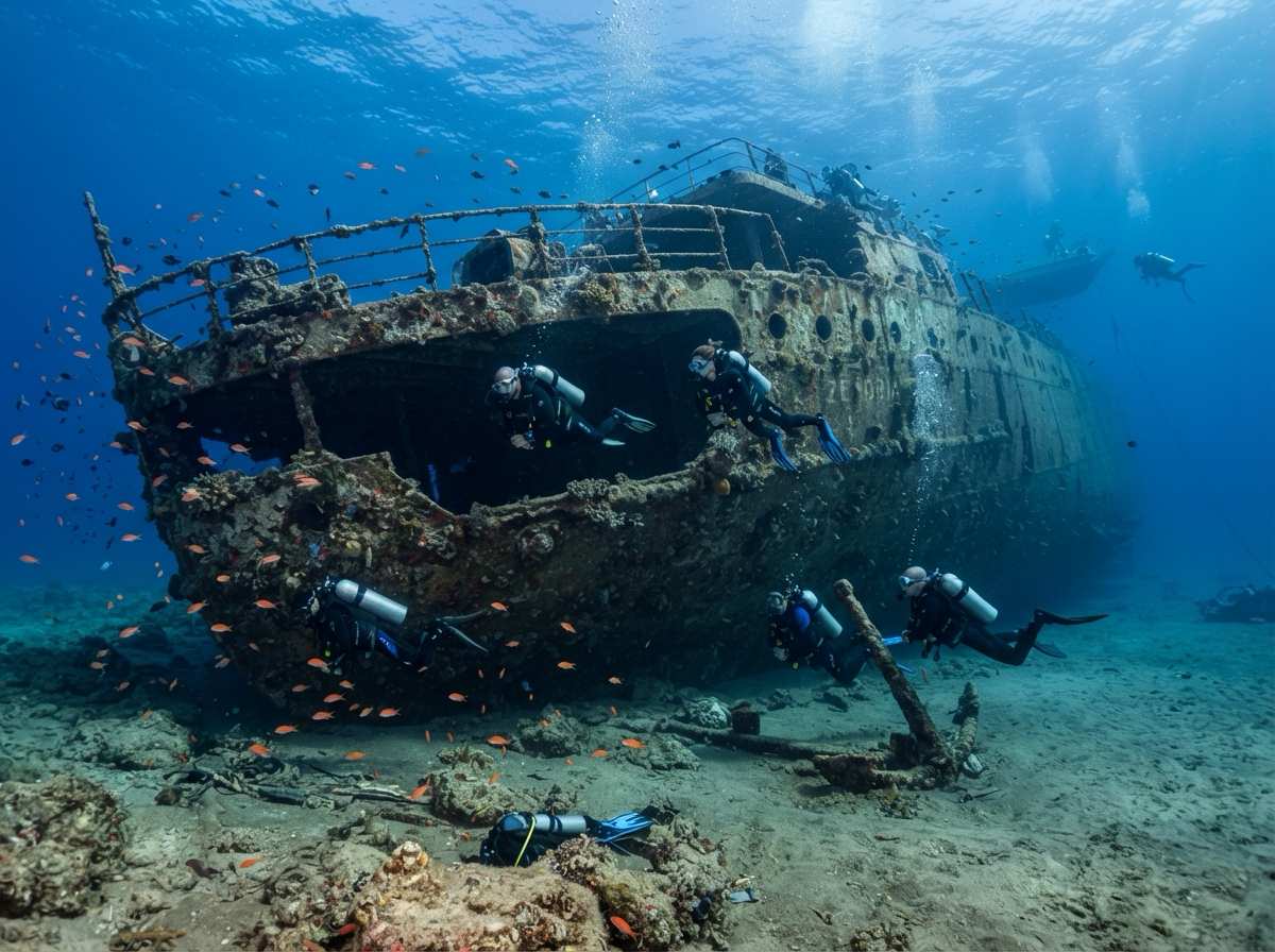 Затонувший паром Зенобия и Дайвинг (Морские глубины)